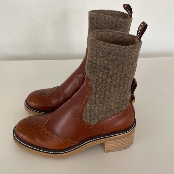 Chloe Franne Sock Ankle Boot - Picture 2 of 12